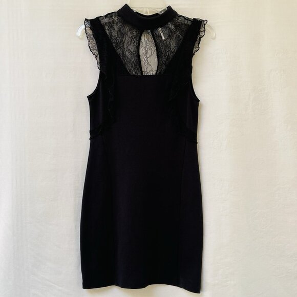 Free People Dress Womens Small Black Sleeveless Beaumont Muse Lace Fairy Whimsy - Picture 1 of 11